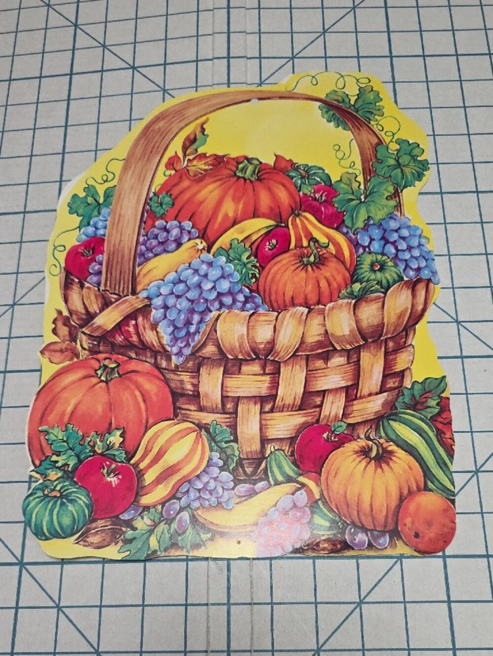 Autumn Harvest Basket Decorative Die-Cut - Double-sided 10.25